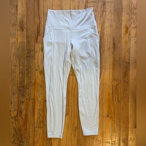 Light Blue High-Waisted Lululemon Leggings with Pockets